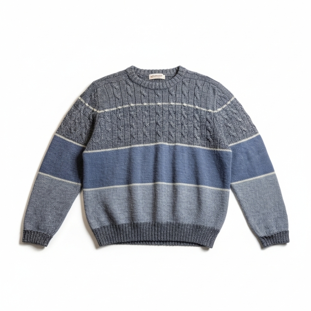 Vintage 100% Pure Wool Chunky Knit Heritage Sweater
